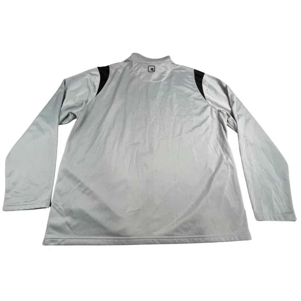 AND1 Jacket Mens XL Gray Full Zip Athletic Warm Up Track Top Basketball Stretch
